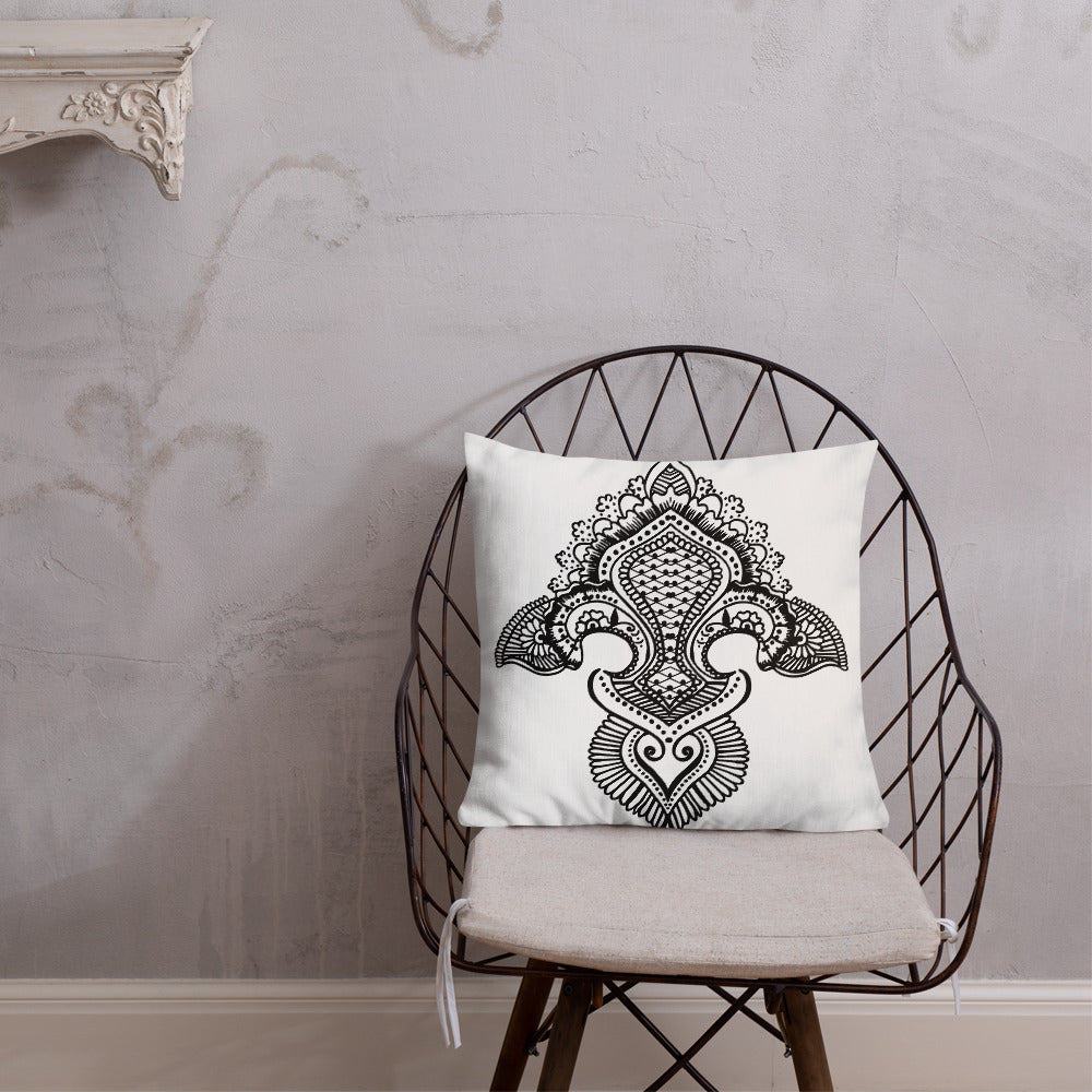 Fleur de lis print Premium Pillow