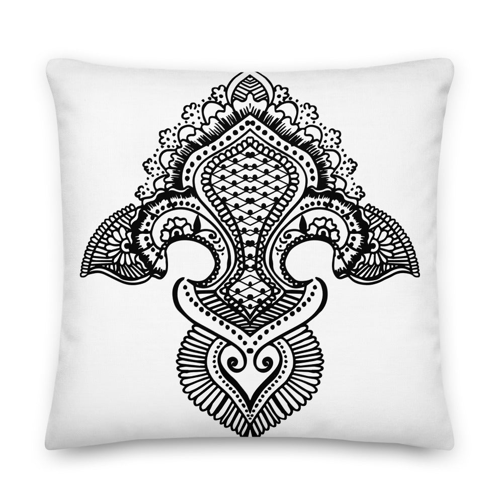 Fleur de lis print Premium Pillow