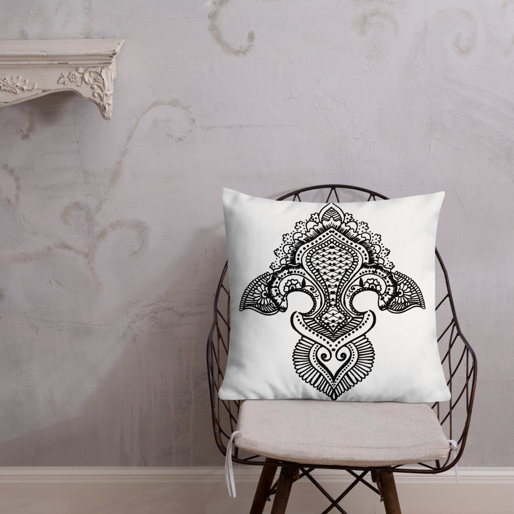 Fleur de lis print Premium Pillow