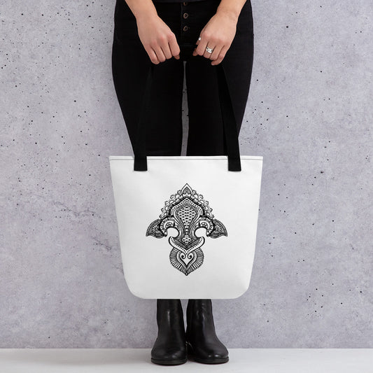 Fleur de lis print Tote bag