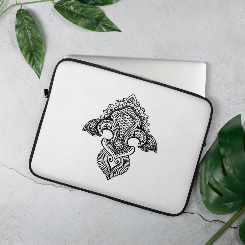 Fleur de lis print Laptop Sleeve