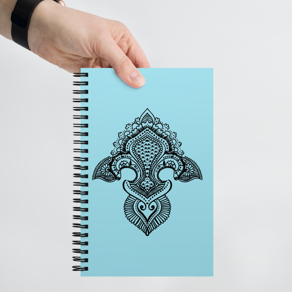 Fleur de lis print Spiral notebook G