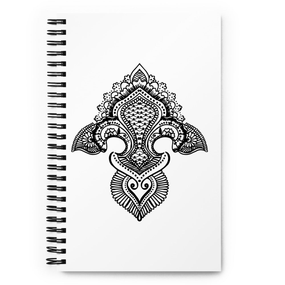 Fleur de lis print Spiral notebook