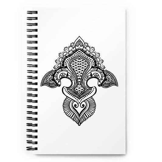 Fleur de lis print Spiral notebook