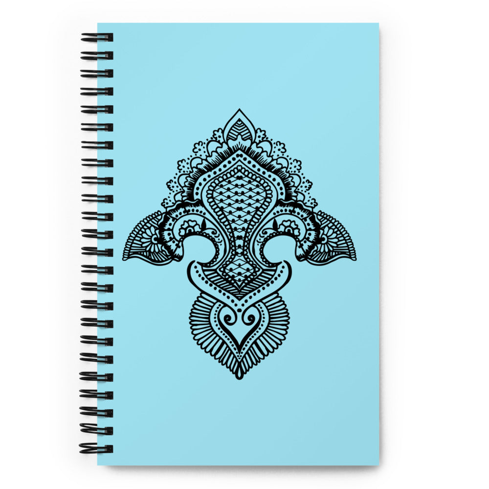 Fleur de lis print Spiral notebook G