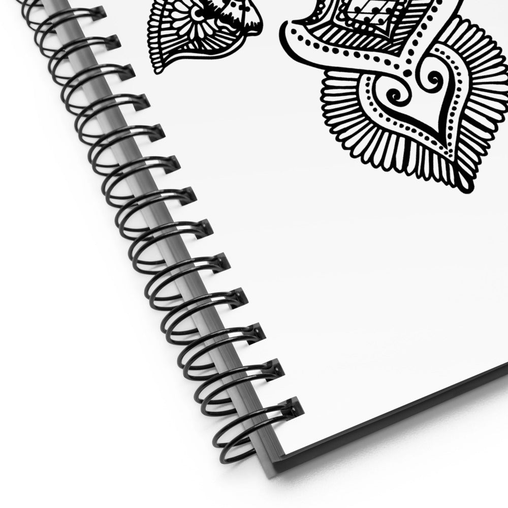 Fleur de lis print Spiral notebook