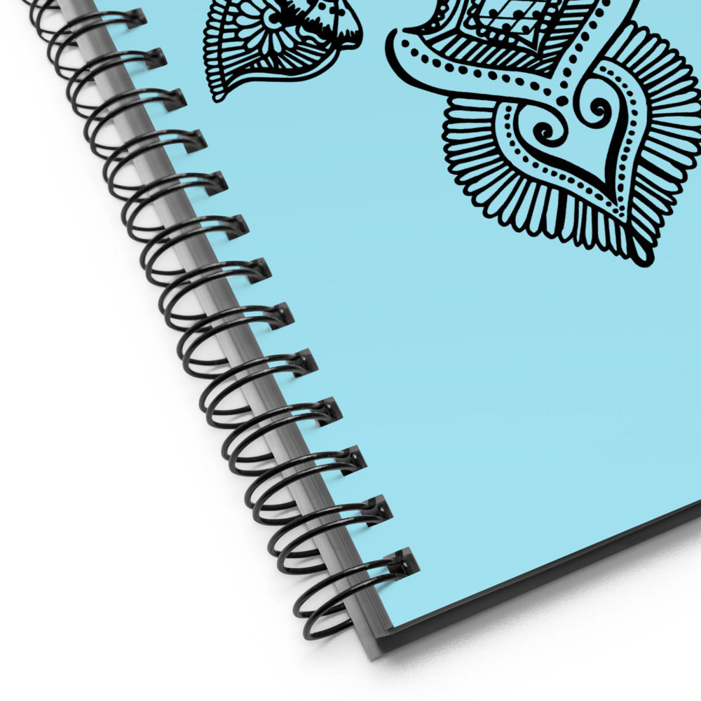 Fleur de lis print Spiral notebook G