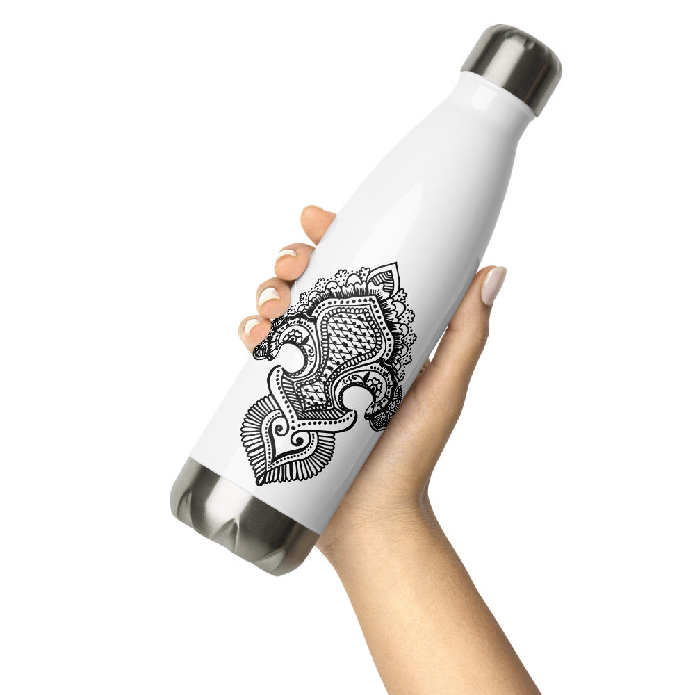 Fleur de lis print Stainless Steel Water Bottle