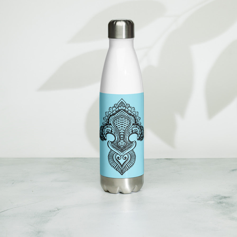 Fleur de lis print Stainless Steel Water Bottle g