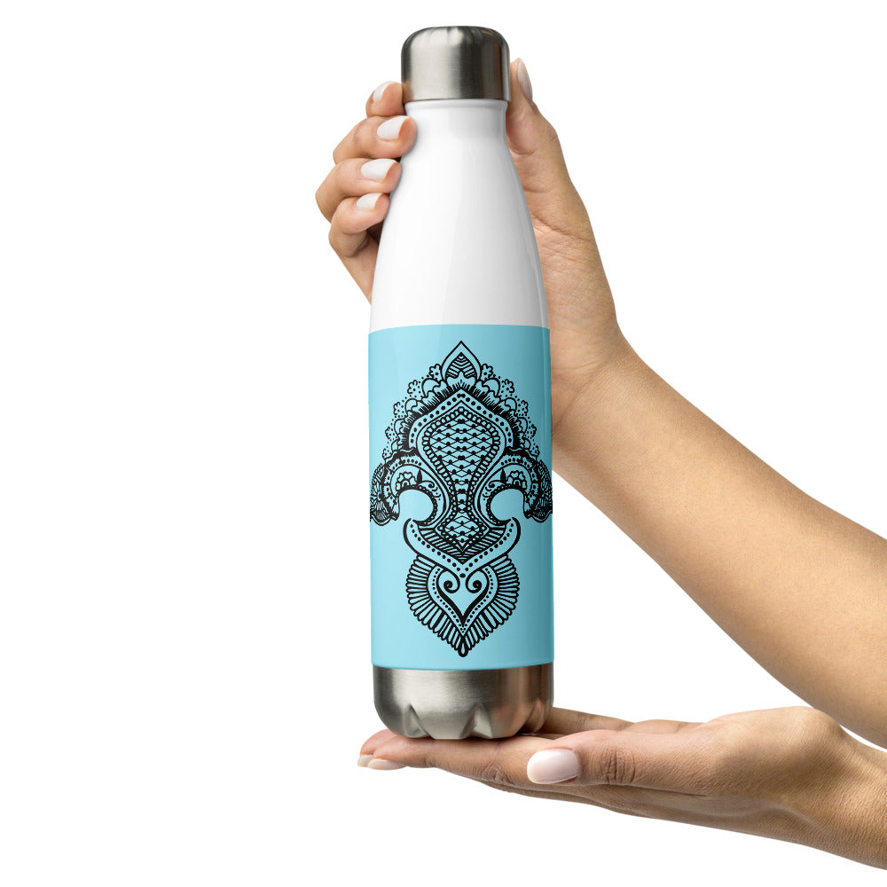 Fleur de lis print Stainless Steel Water Bottle g