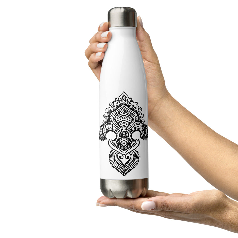 Fleur de lis print Stainless Steel Water Bottle