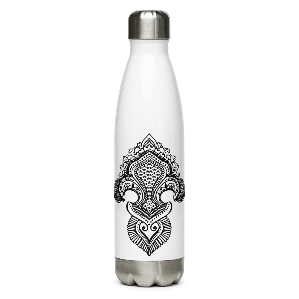 Fleur de lis print Stainless Steel Water Bottle