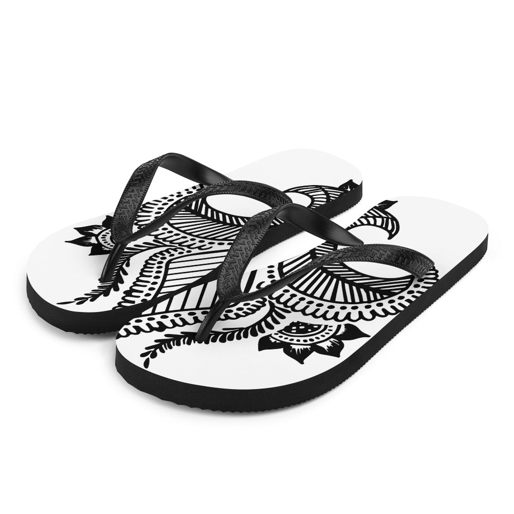 Tattoo Print Flip-Flops