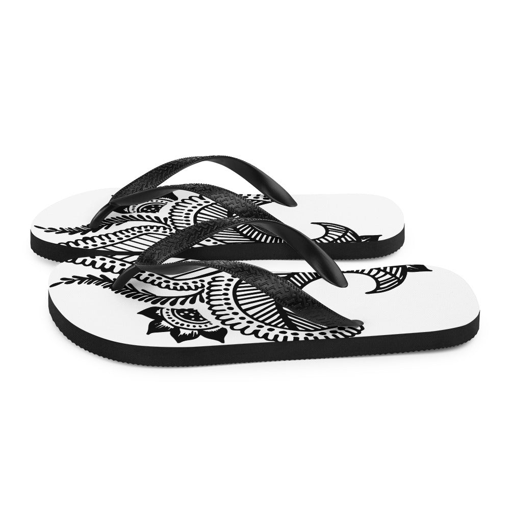 Tattoo Print Flip-Flops