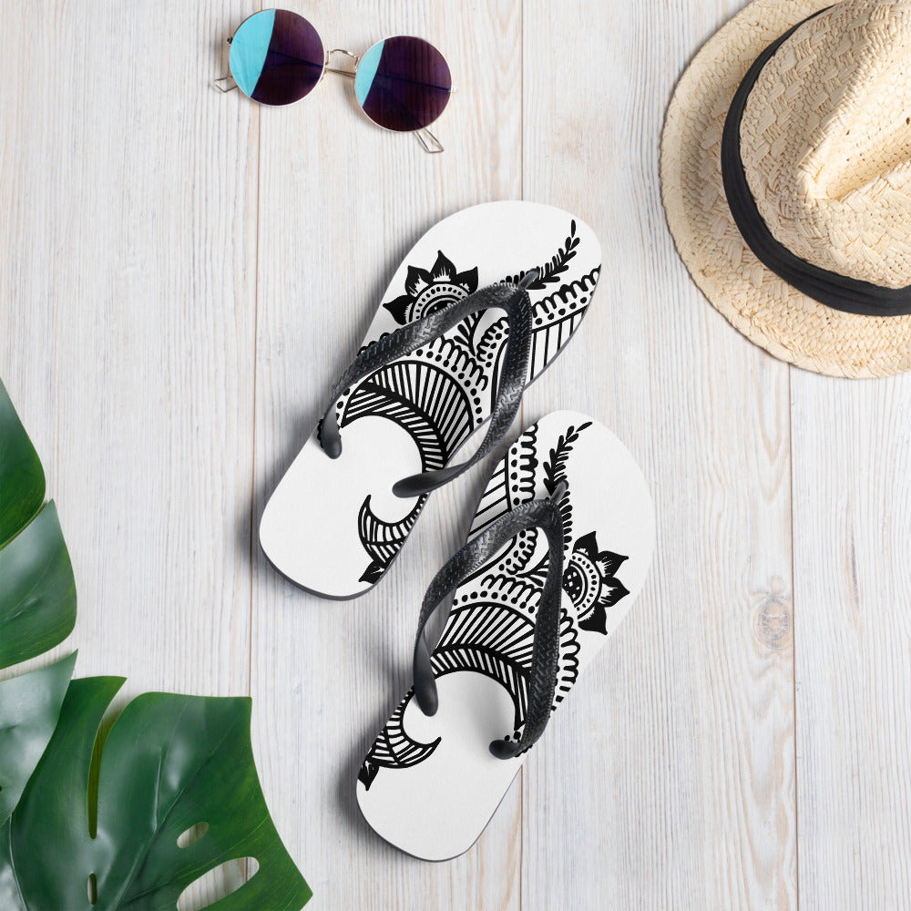 Tattoo Print Flip-Flops