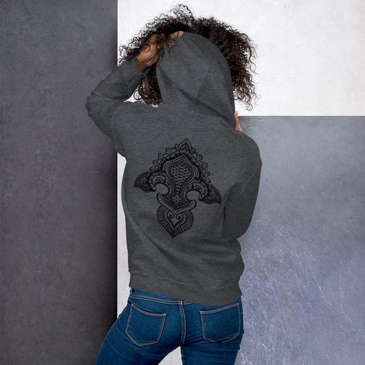 Fleur de lis print  Hoodie Back Print