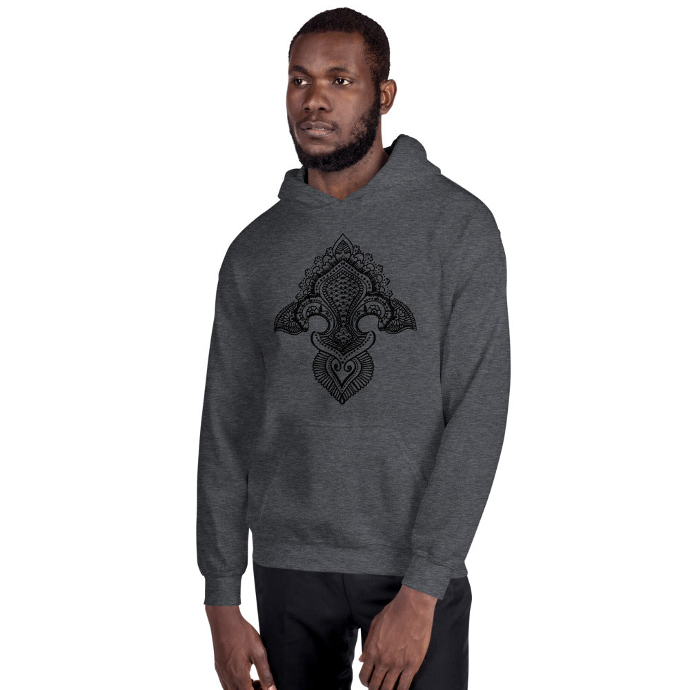 Fleur de lis print Hoodie Front Print