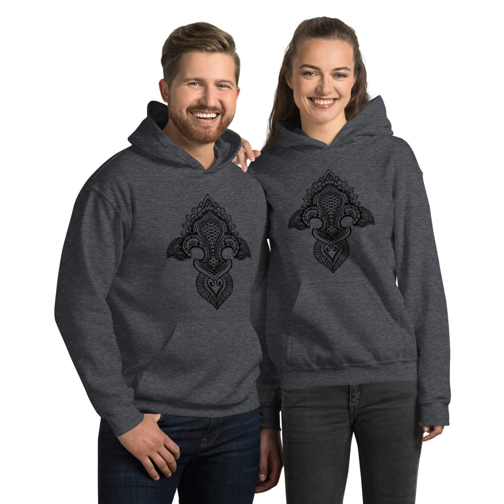 Fleur de lis print Hoodie Front Print