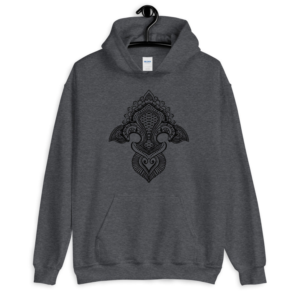 Fleur de lis print Hoodie Front Print