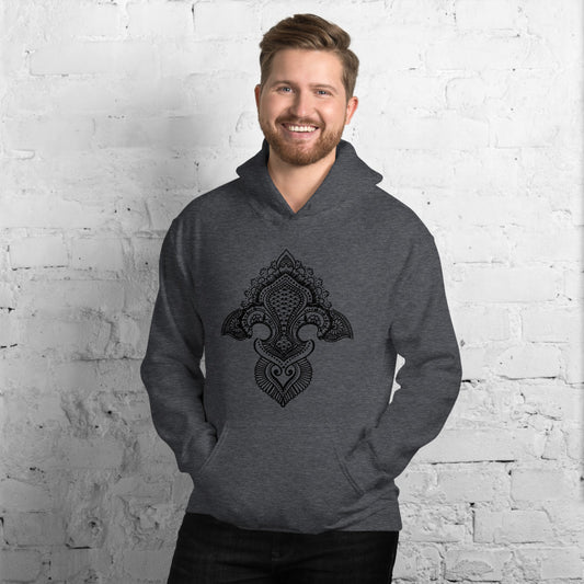 Fleur de lis print Hoodie Front Print