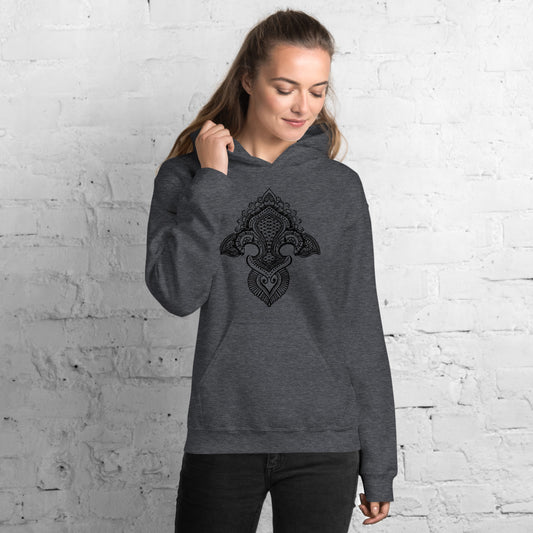 Fleur de lis print Hoodie Front Print