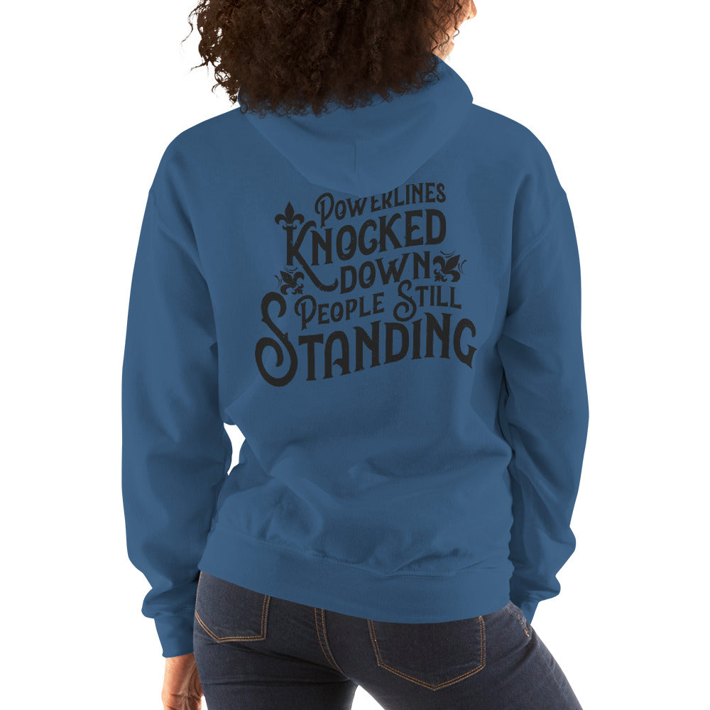 People Standing Hoodie Back Print