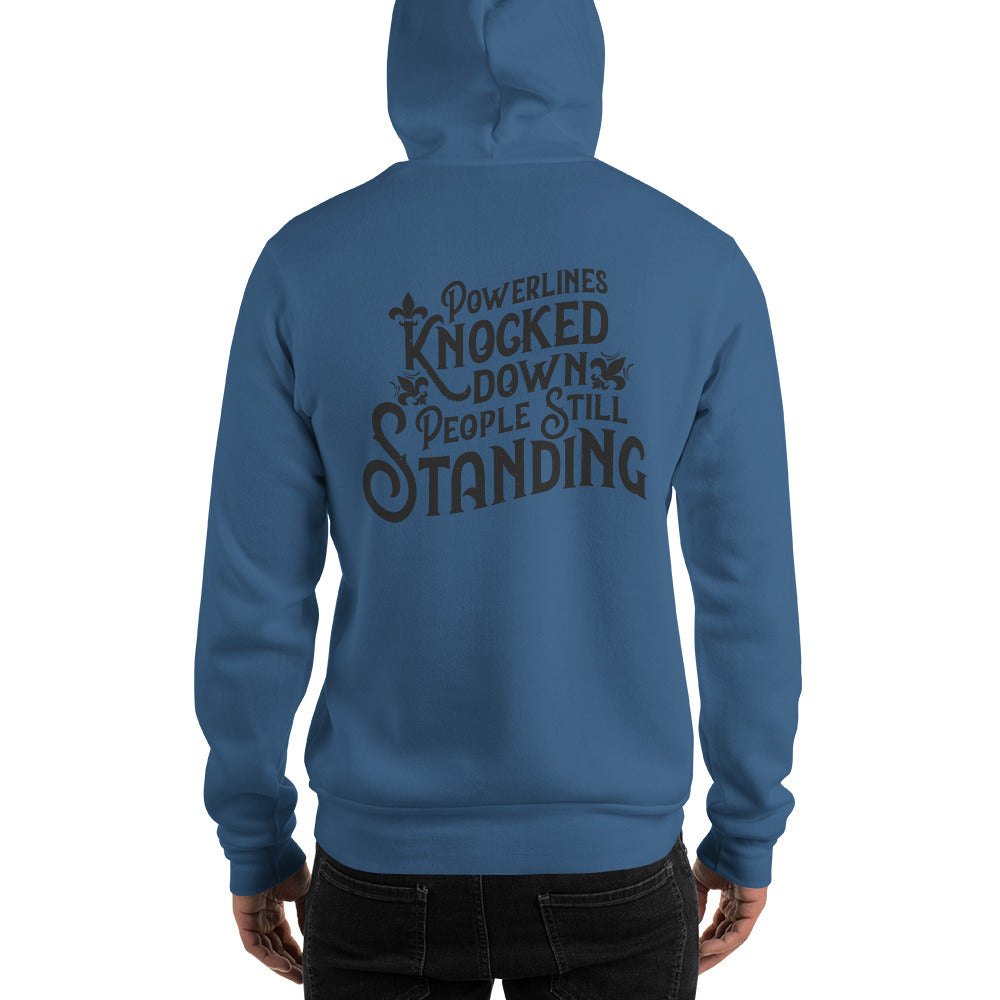 People Standing Hoodie Back Print