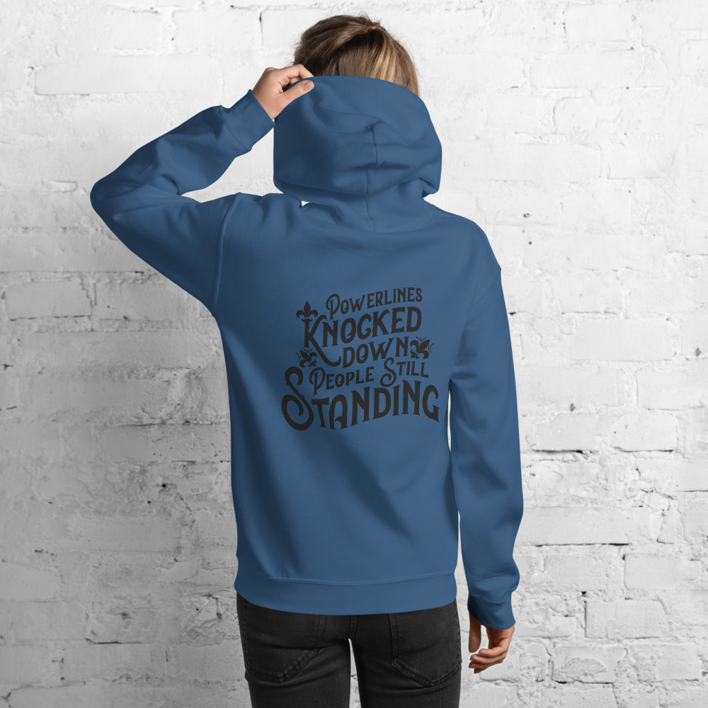 People Standing Hoodie Back Print