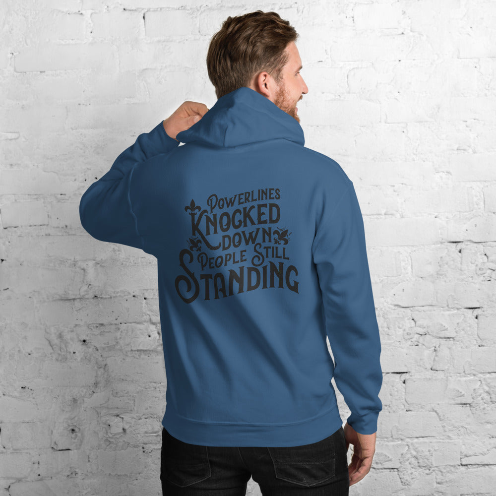 People Standing Hoodie Back Print