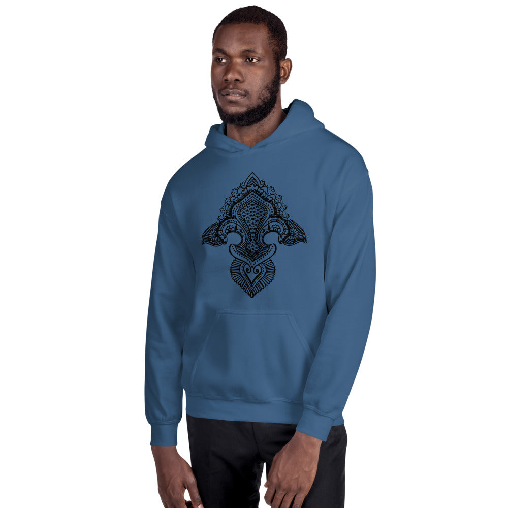 Fleur de lis print Hoodie Front Print