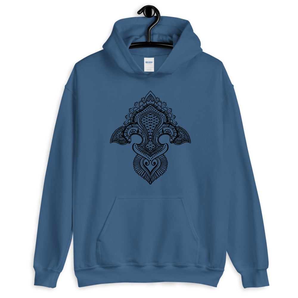 Fleur de lis print Hoodie Front Print