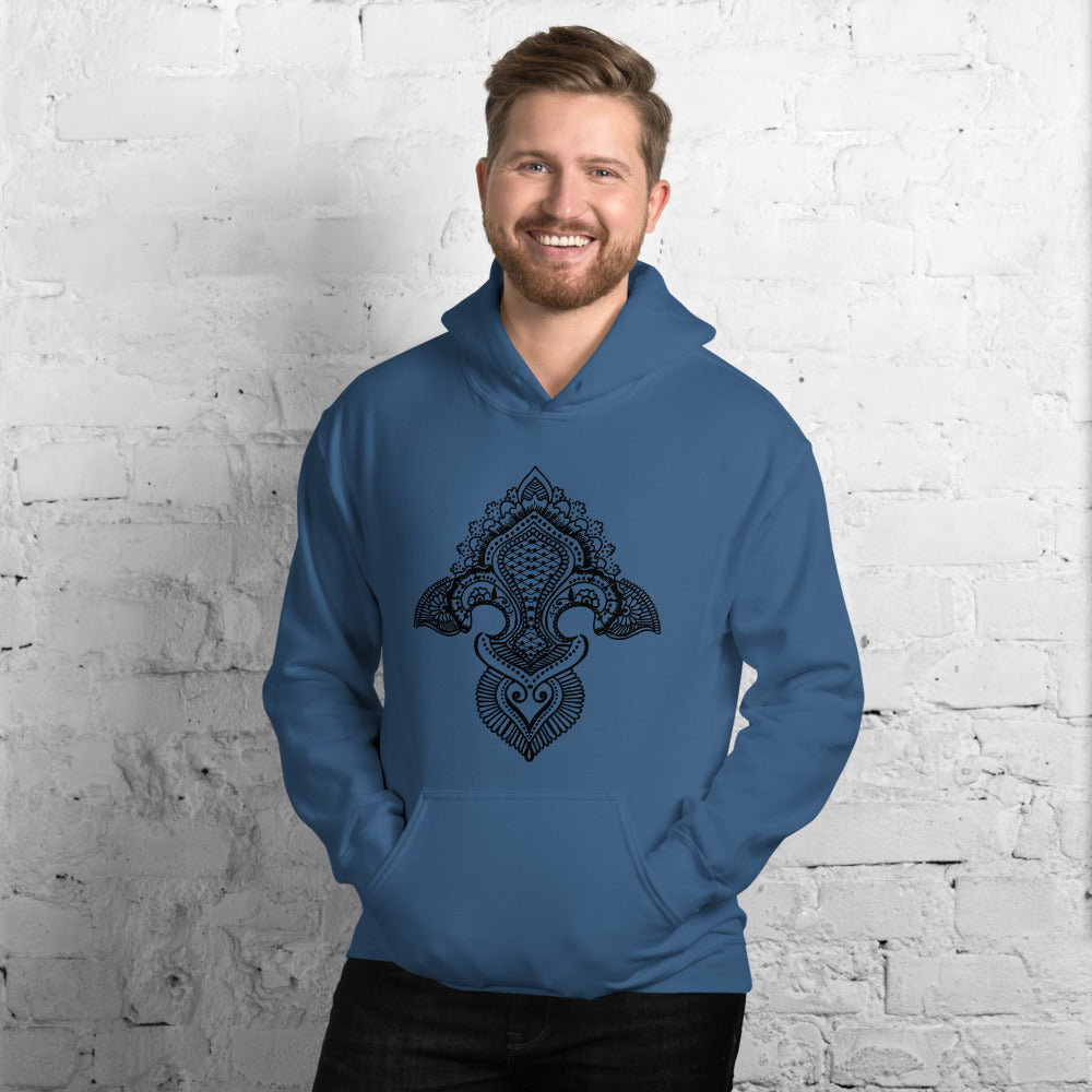 Fleur de lis print Hoodie Front Print