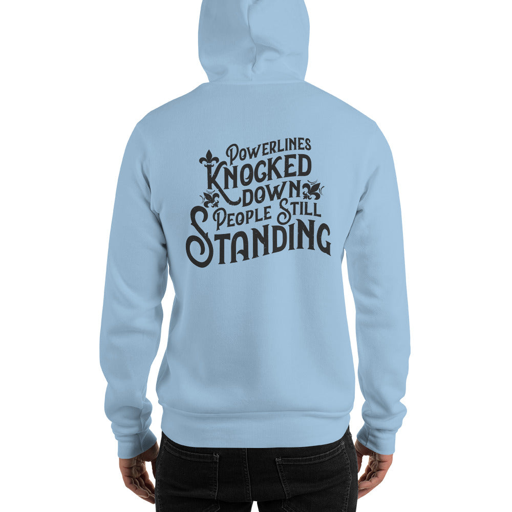 People Standing Hoodie Back Print