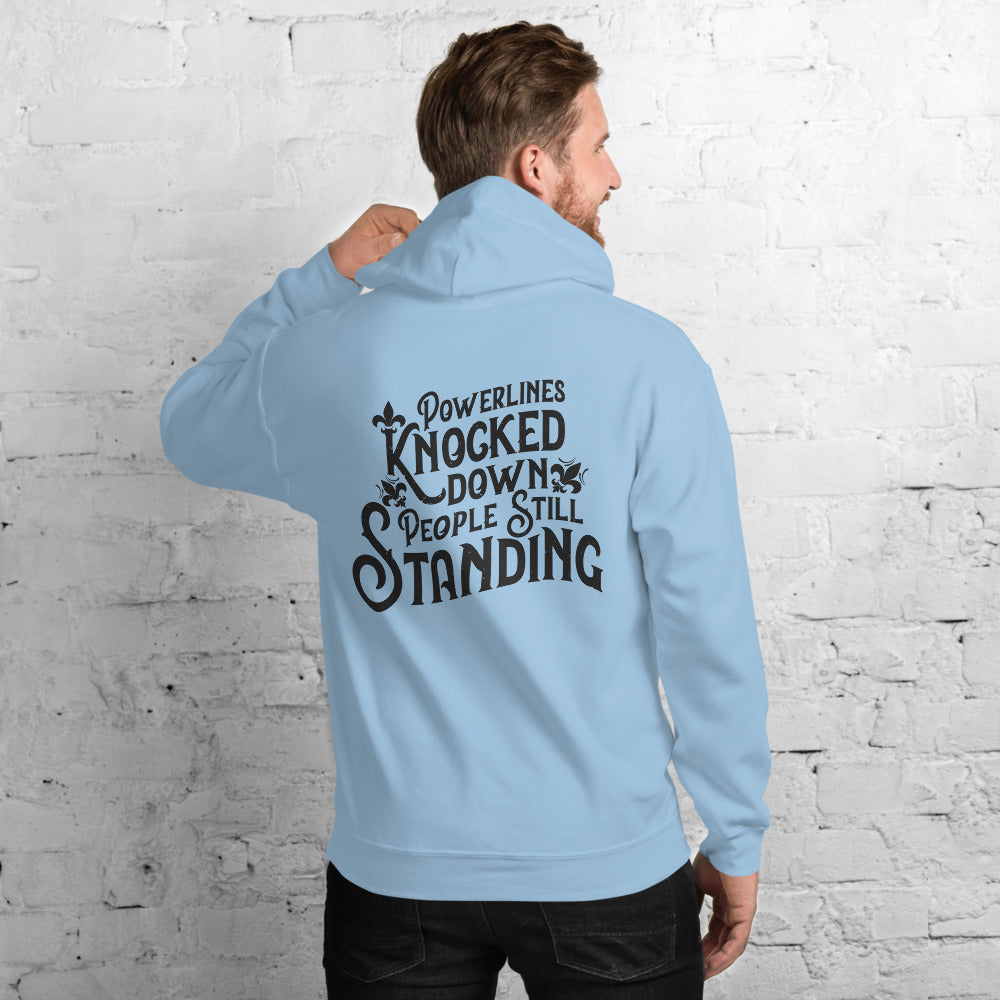 People Standing Hoodie Back Print