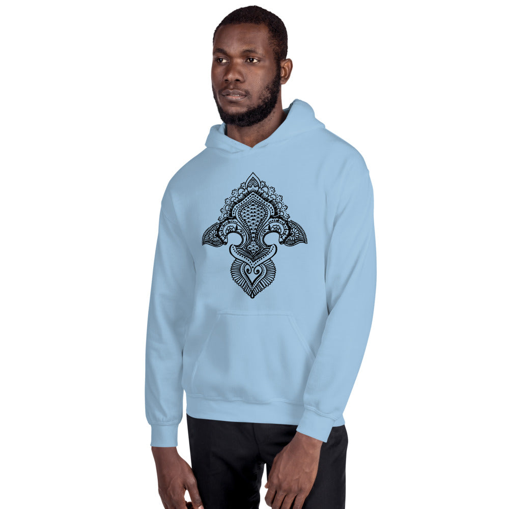 Fleur de lis print Hoodie Front Print