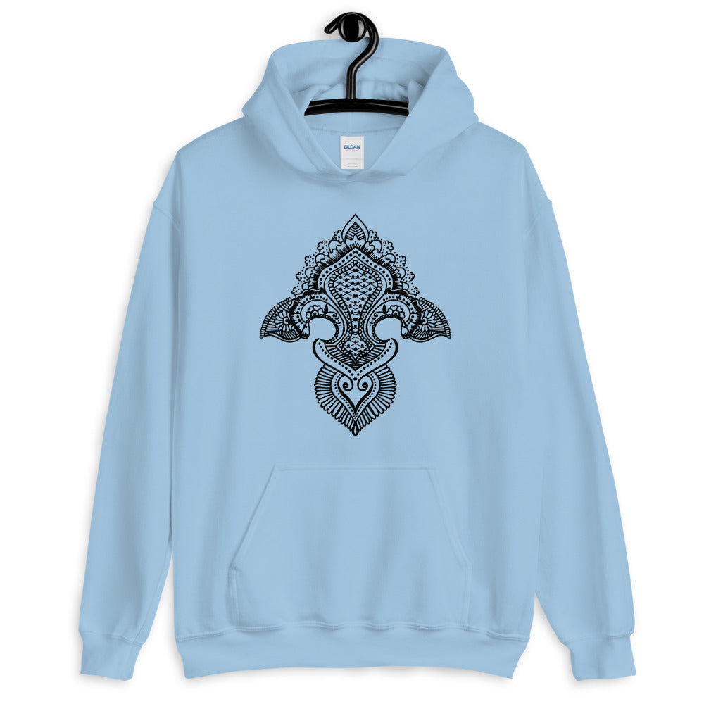 Fleur de lis print Hoodie Front Print