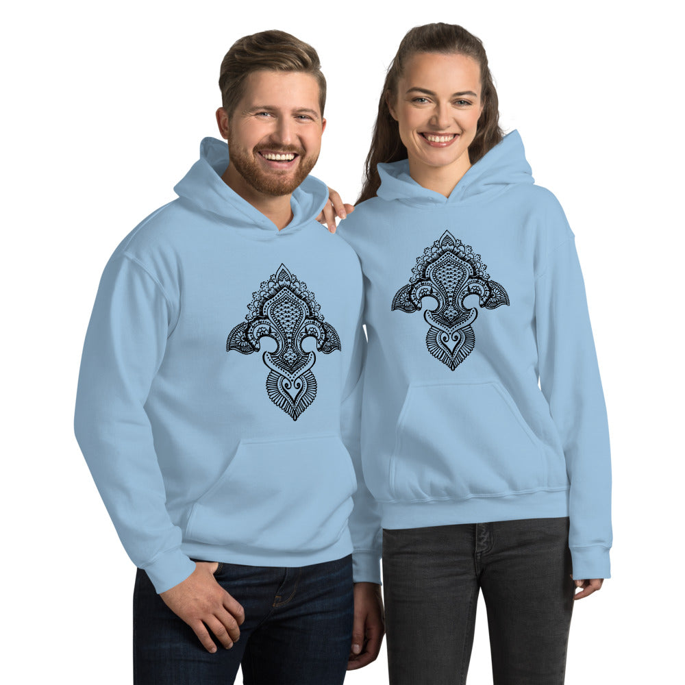 Fleur de lis print Hoodie Front Print