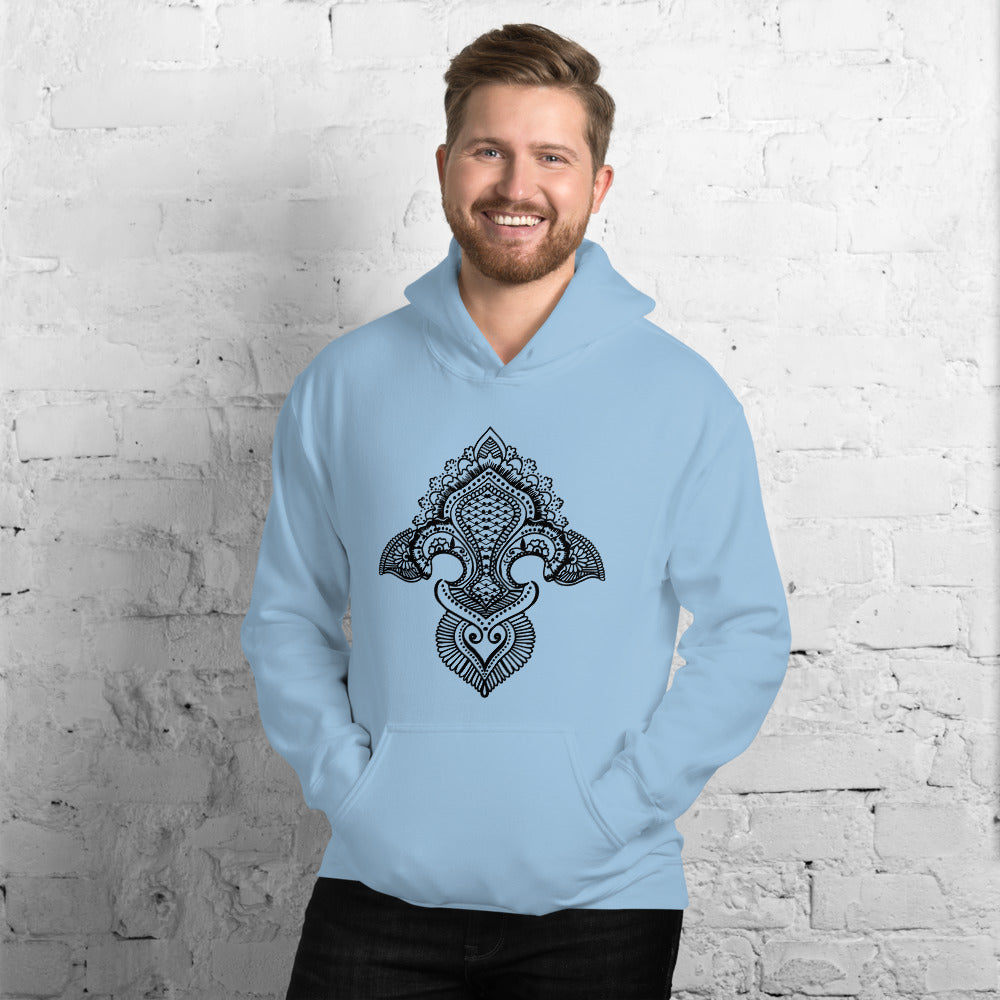 Fleur de lis print Hoodie Front Print