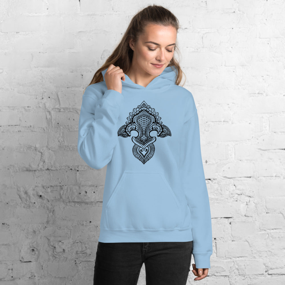 Fleur de lis print Hoodie Front Print