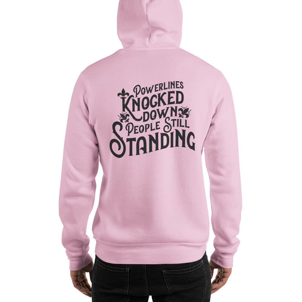 People Standing Hoodie Back Print