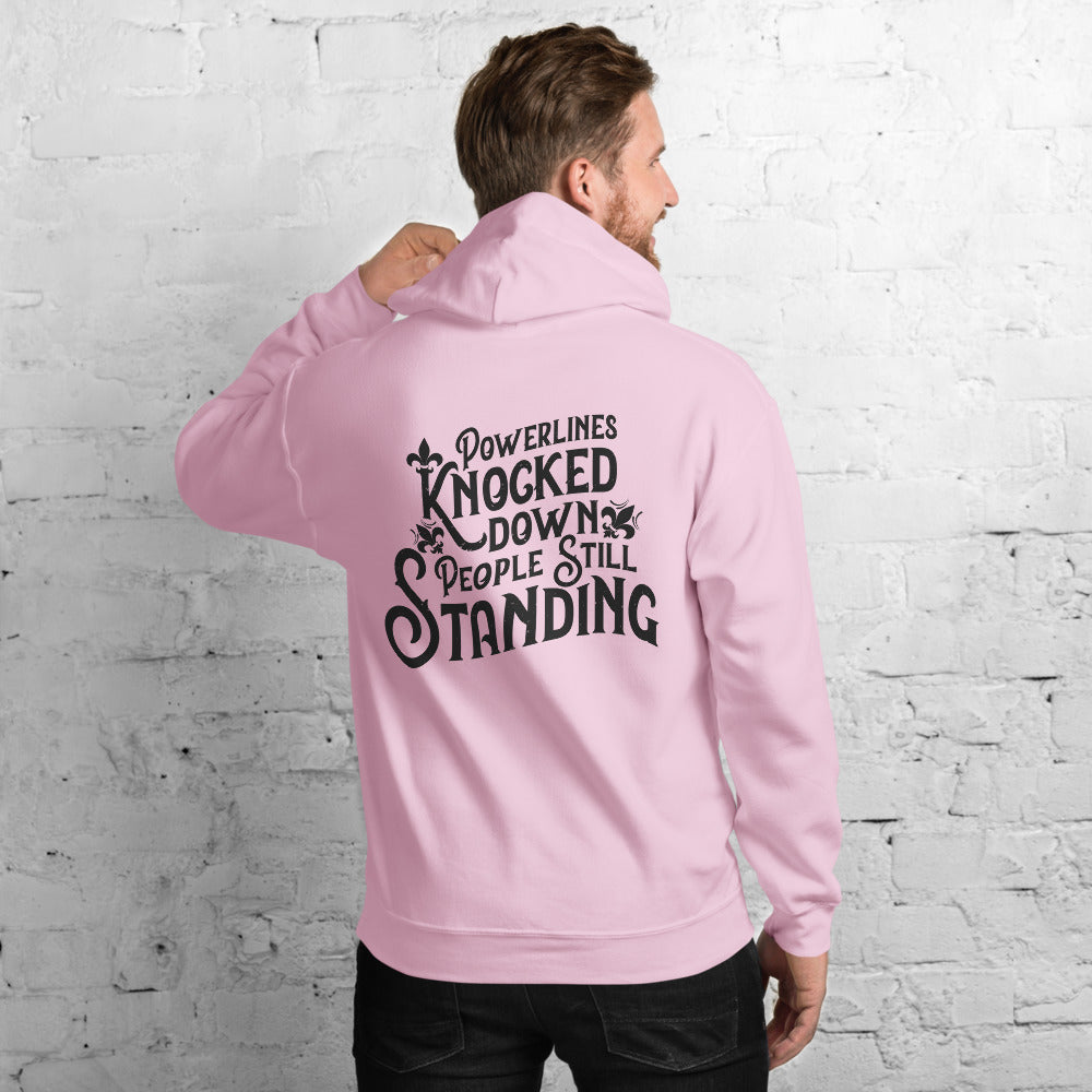 People Standing Hoodie Back Print