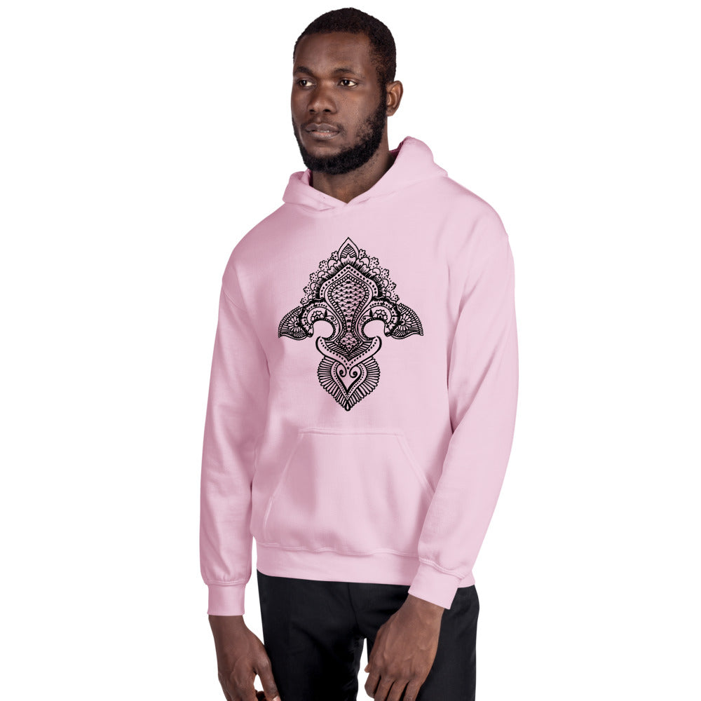 Fleur de lis print Hoodie Front Print