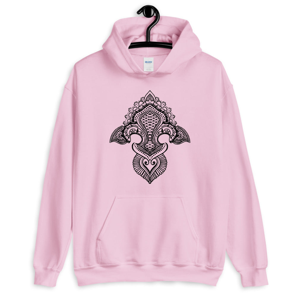 Fleur de lis print Hoodie Front Print