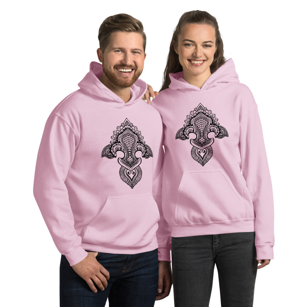 Fleur de lis print Hoodie Front Print