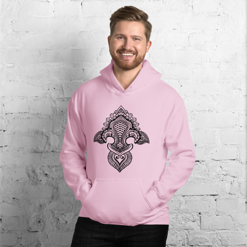 Fleur de lis print Hoodie Front Print