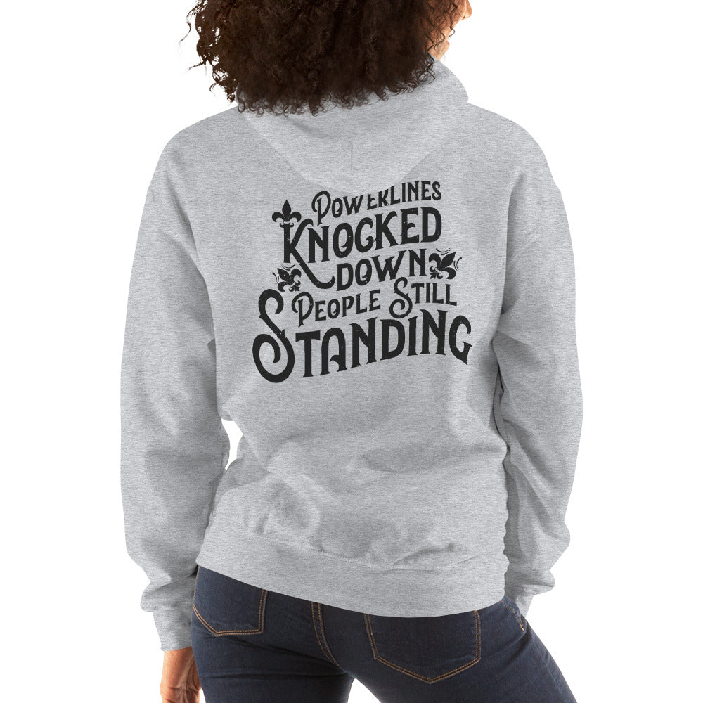 People Standing Hoodie Back Print