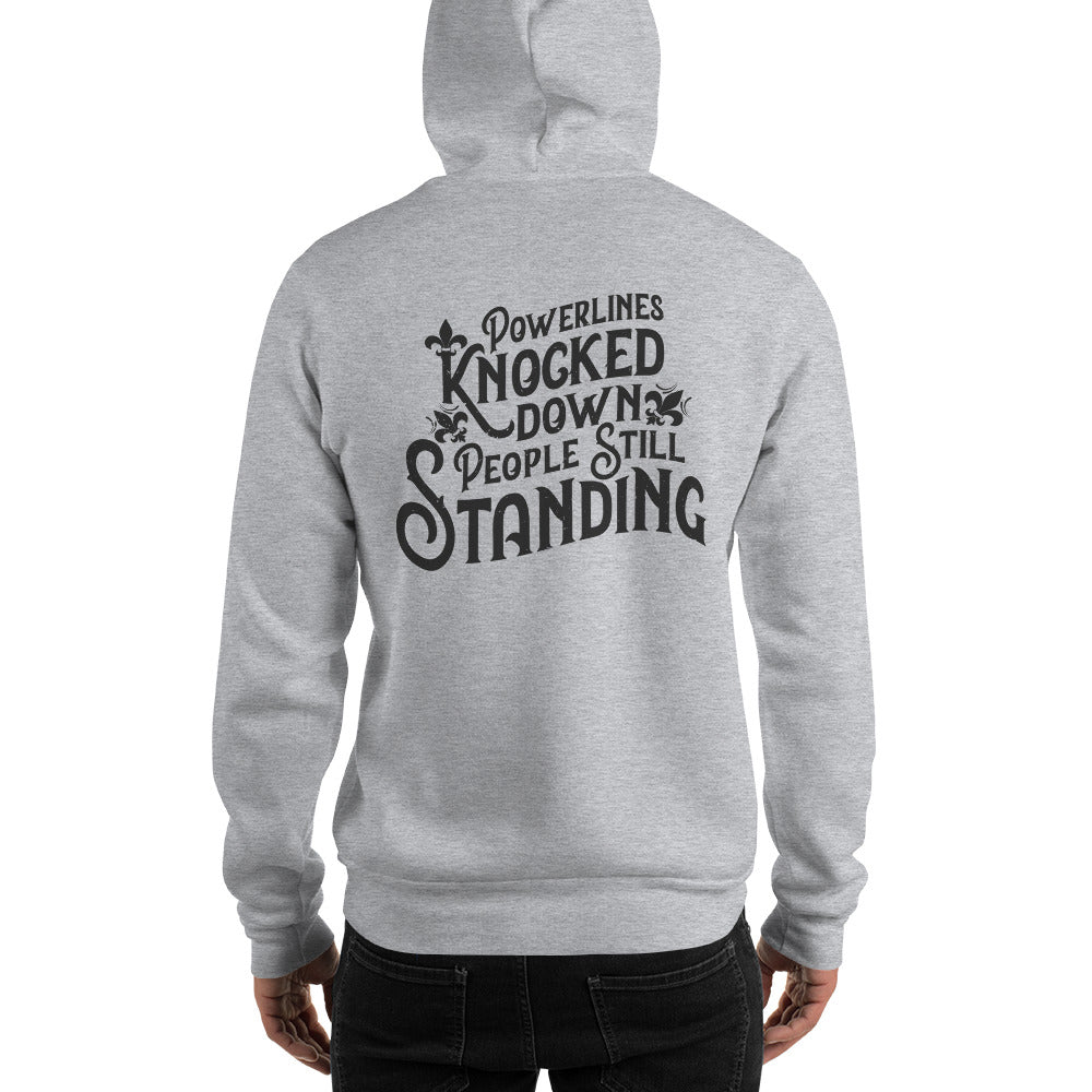 People Standing Hoodie Back Print