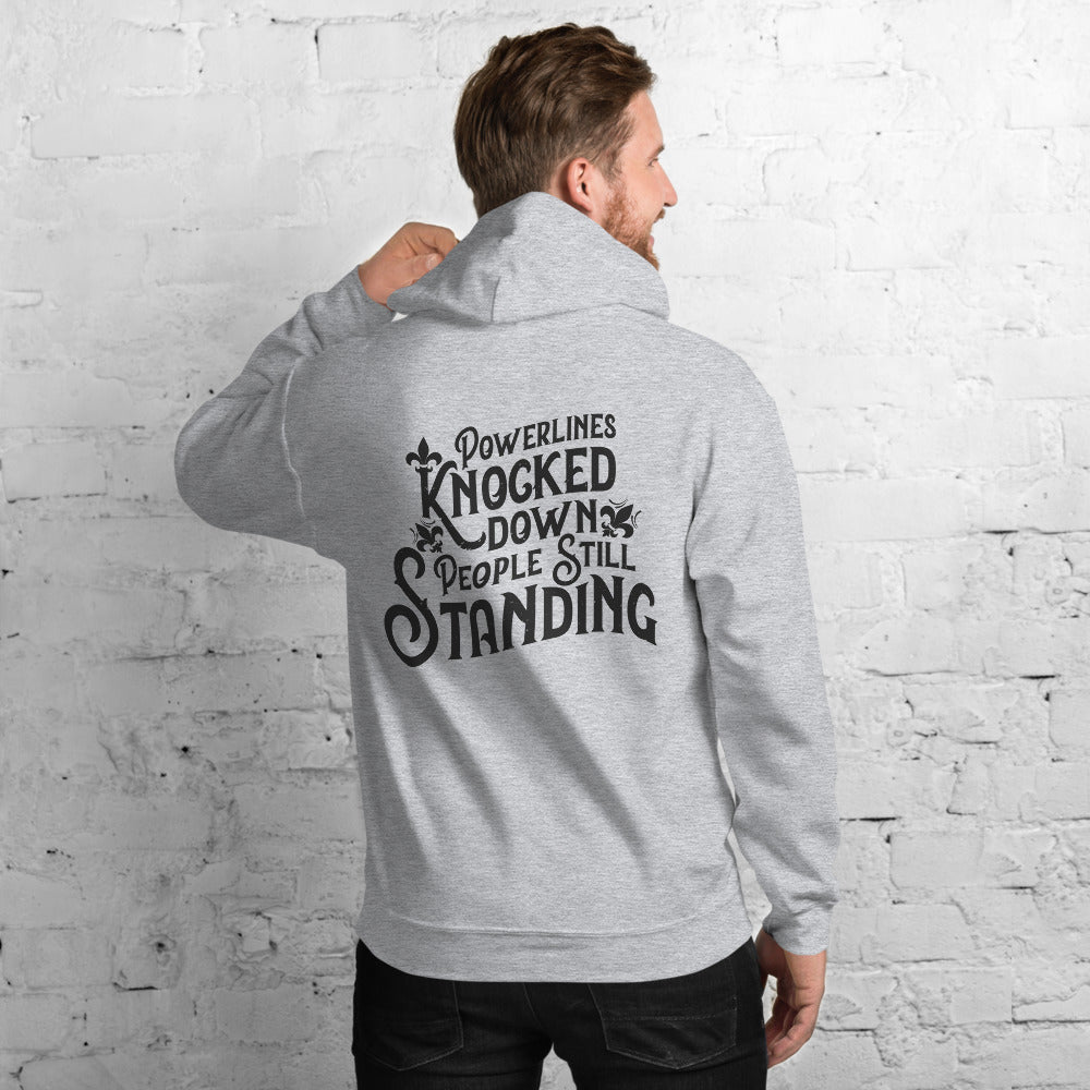 People Standing Hoodie Back Print