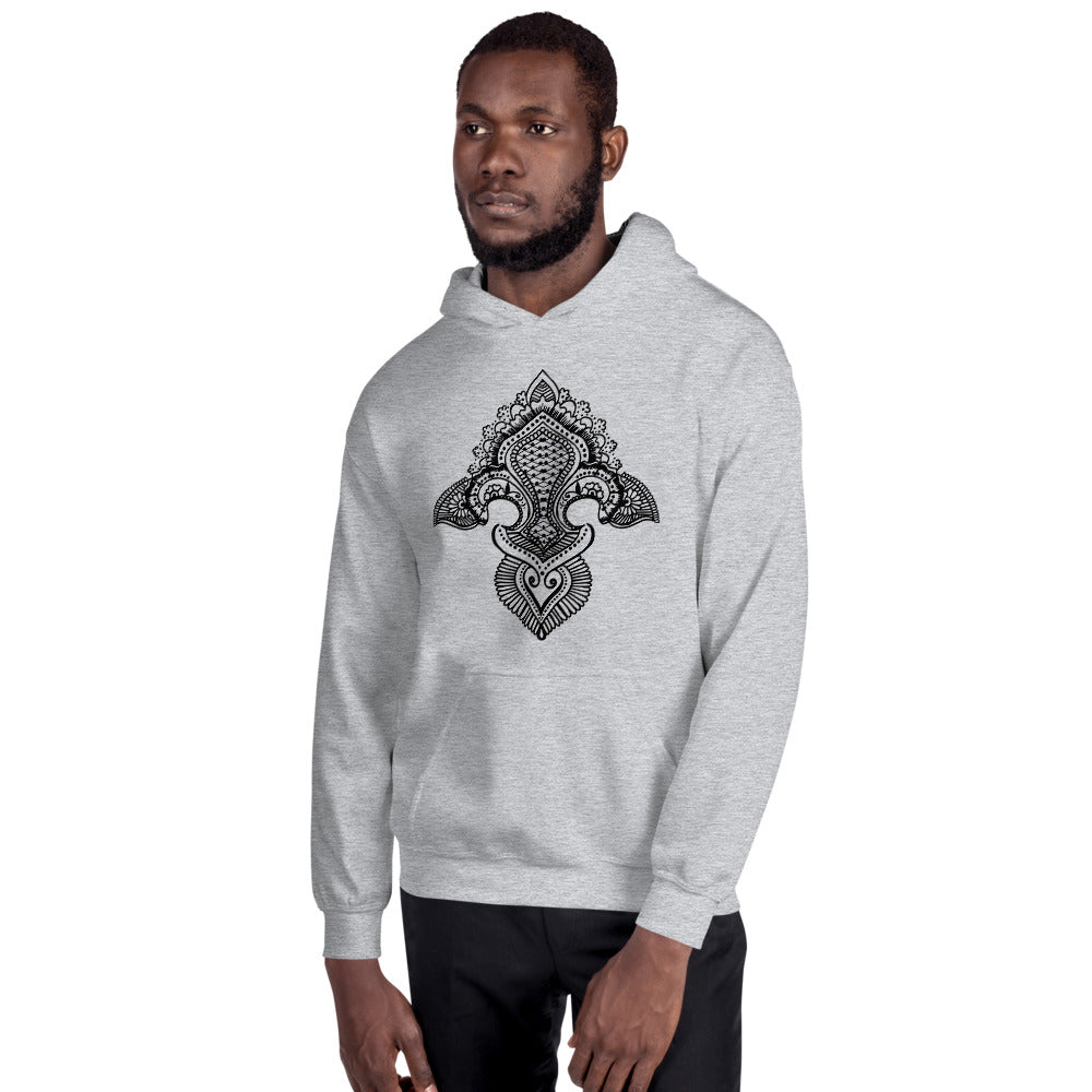 Fleur de lis print Hoodie Front Print