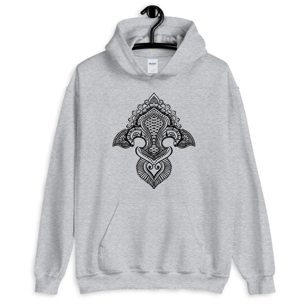 Fleur de lis print Hoodie Front Print